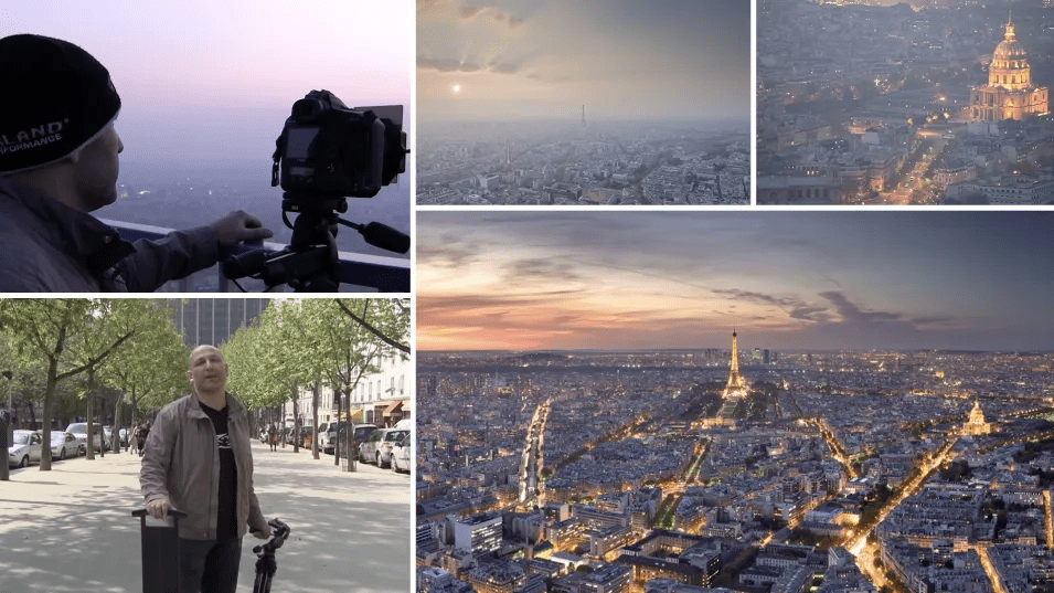 photographing cityscapes at sunset