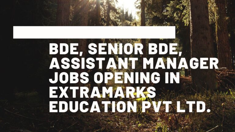 BDE, Senior BDE, Assistant Manager Jobs Opening in Extramarks Education Pvt Ltd.