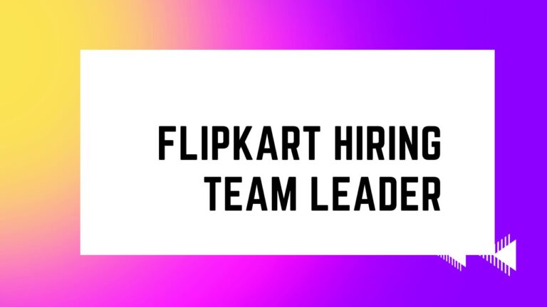 Flipkart Hiring Team Leader