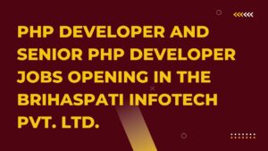 PHP Developer and Senior PHP Developer Jobs Opening in The Brihaspati Infotech Pvt. Ltd.