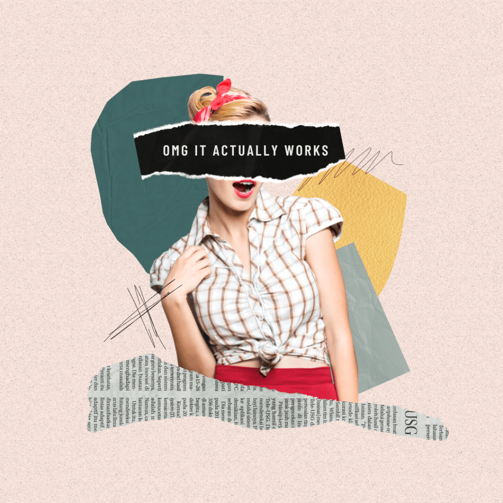 Colorful Retro Woman Paper Collage Quote Instagram Post 1